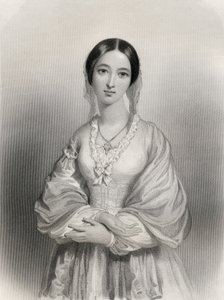 Florence Nightingale (1820-1910) illusztrációja Mary Cowden Clarke "World Noted Women" című művéből, 1858